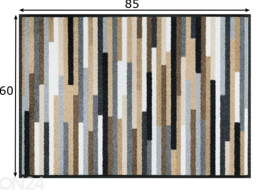 Kynnysmatto Mikado Stripes nature 60x85 cm