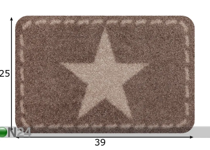 Kynnysmatto Star 25x39 cm