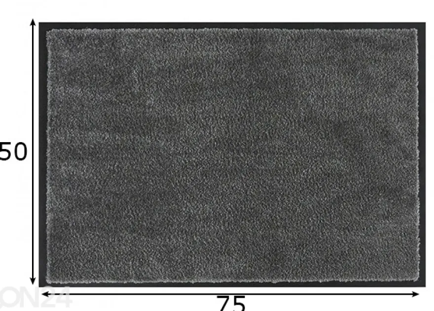 Kynnysmatto Steel 50x75 cm