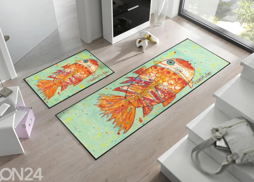 Käytävämatto Funky Fish 60x180 cm