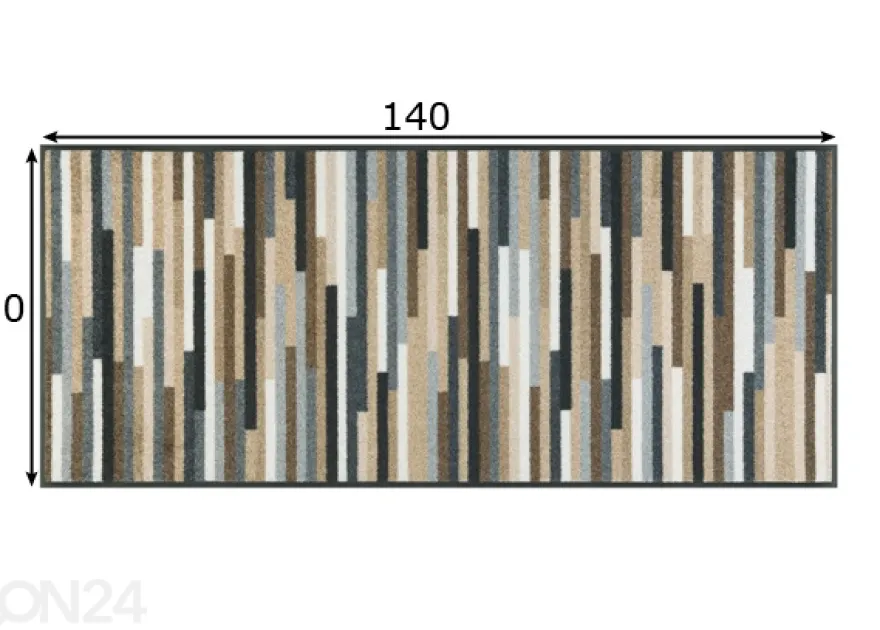 Käytävämatto Mikado Stripes nature 60x140 cm