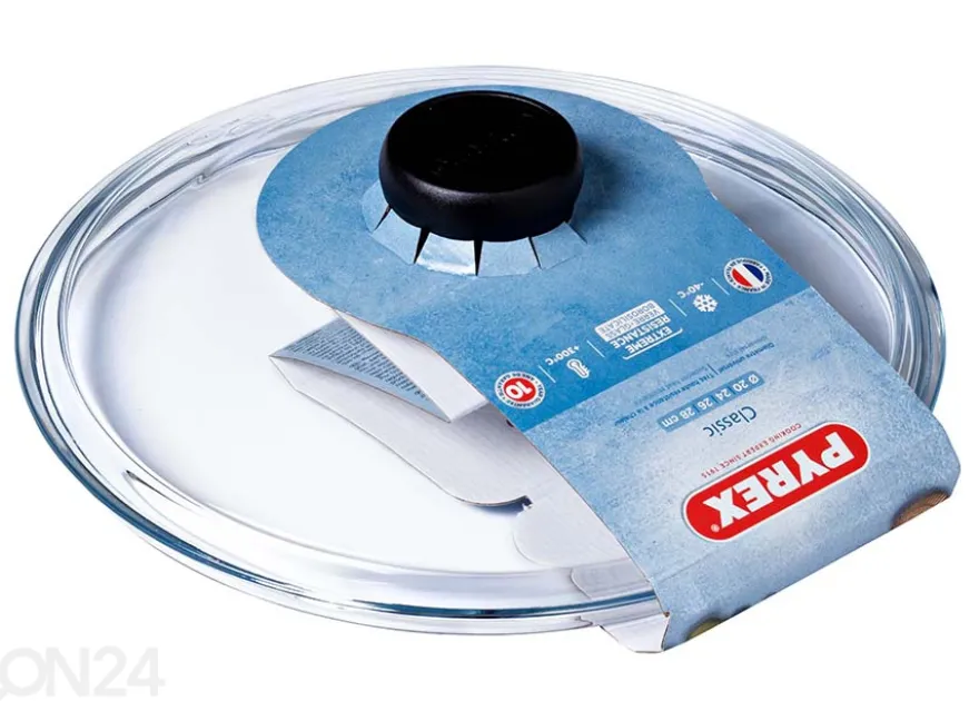 Lasikansi paistinpannulle Pyrex Ø 24 cm