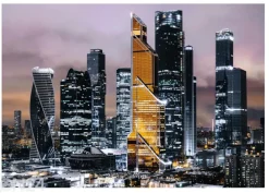 Lasikuva Gold Tower 120x80 cm