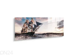 Lasikuva Ship 125x50 cm