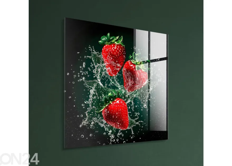 Lasitaulu Strawberries 30x30 cm