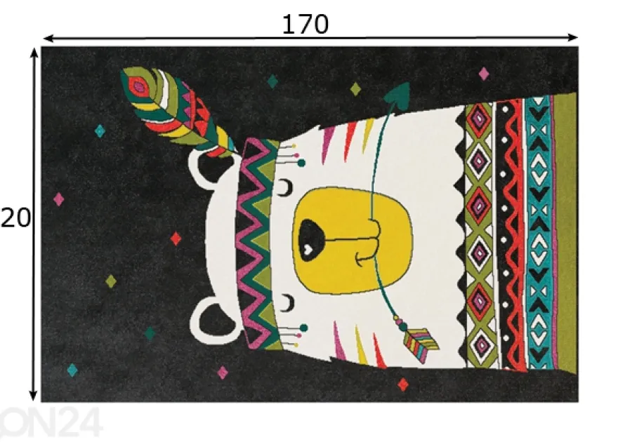 Lastenhuoneen matto Play 48VMM 120x170 cm