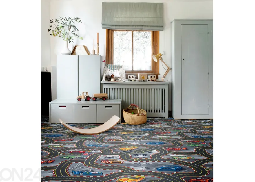 Lastenhuoneen matto Racers 100x200 cm