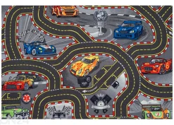 Lastenhuoneen matto Racers 100x200 cm