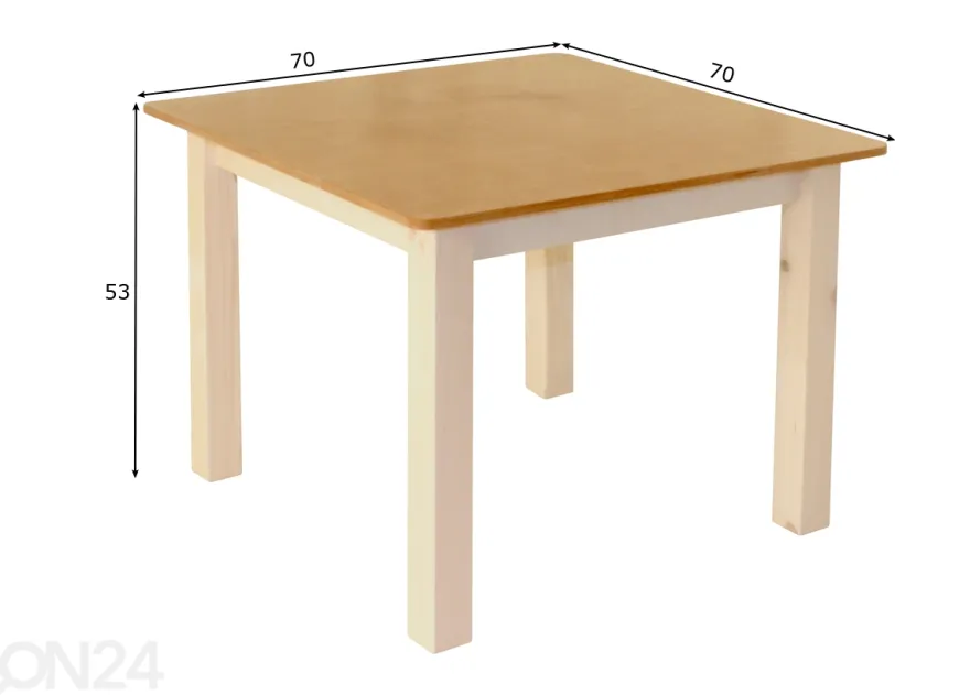 Lasten pöytä 70x70 cm