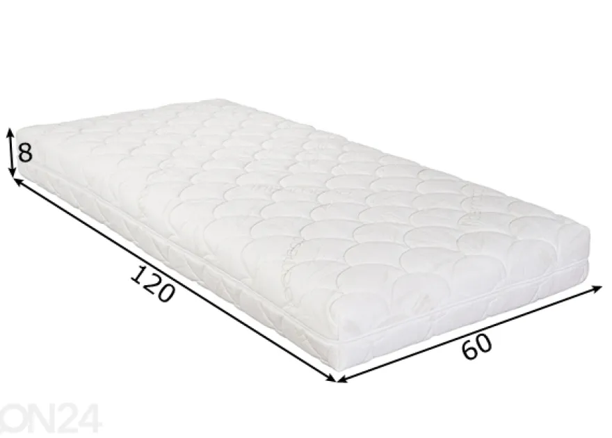 Lateksipatja Hypnos Beebi-Lux 60x120x8 cm, bambuviskoosi