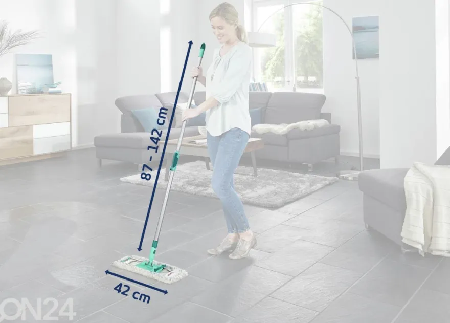 Lattianpesin Profi XL Cottonplus teleskooppivarrella Leifheit
