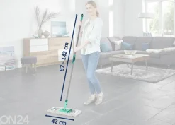 Lattianpesin Profi XL MicroDuo teleskooppivarrella Leifheit