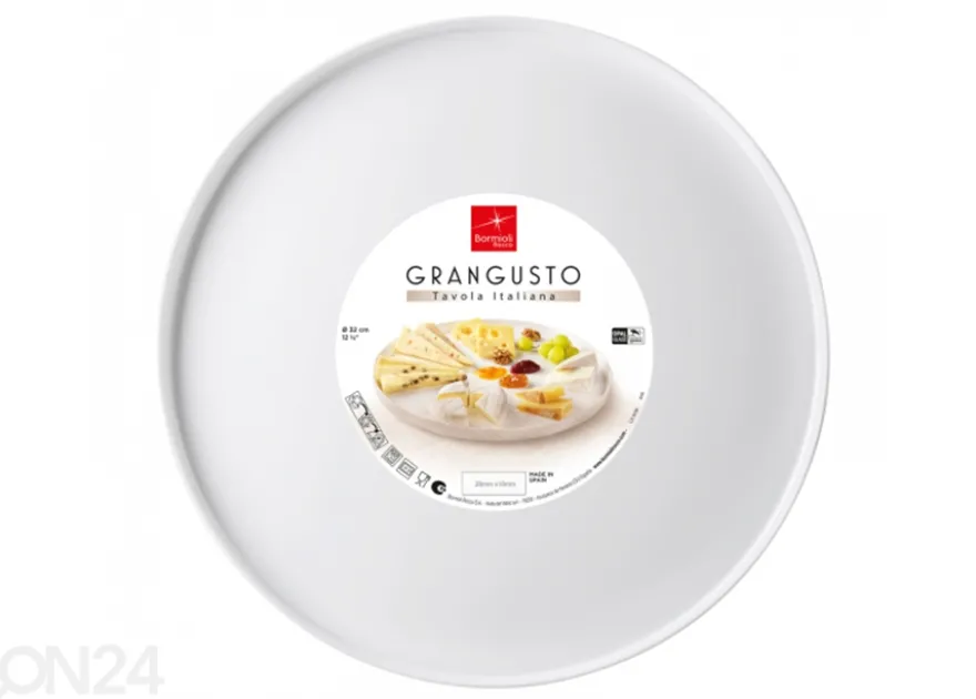 Lautanen Grangusto Ø 32 cm, valkoinen, 2 kpl