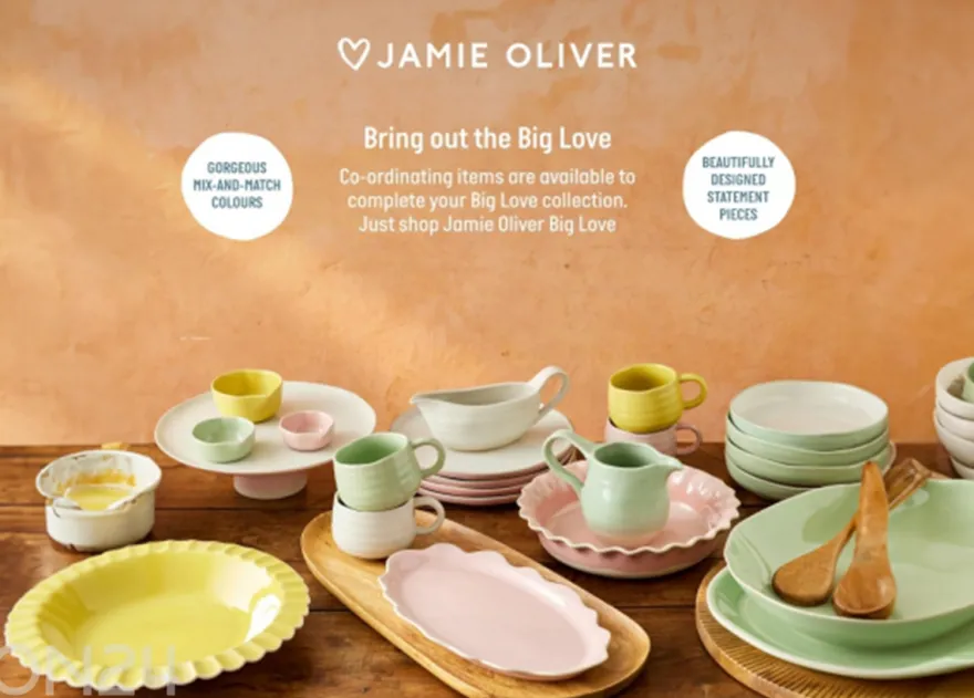 Lautanen Jamie Oliver Big love plates Ø 27 cm, 4 kpl