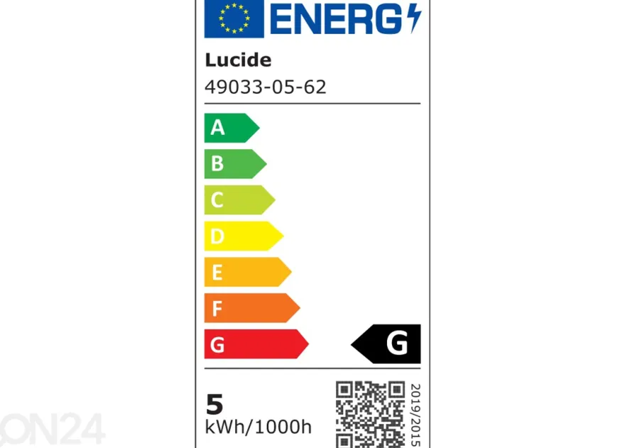 LED Filament lamppu E27 G125 4,9 W