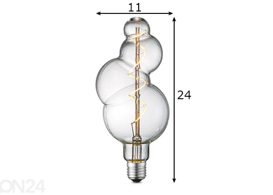 LED-lamppu Bubble, E27, 4W