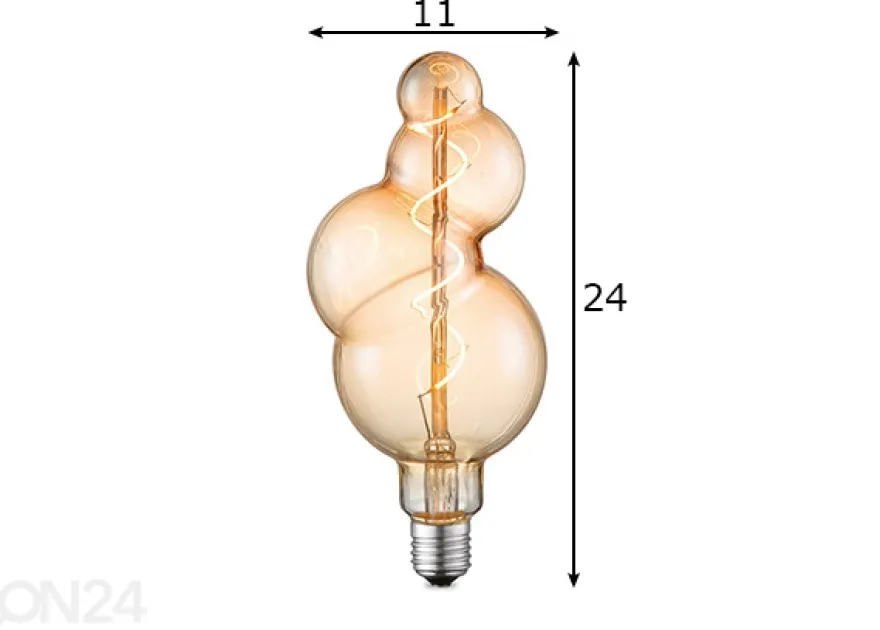 LED-lamppu Bubble, E27, 4W