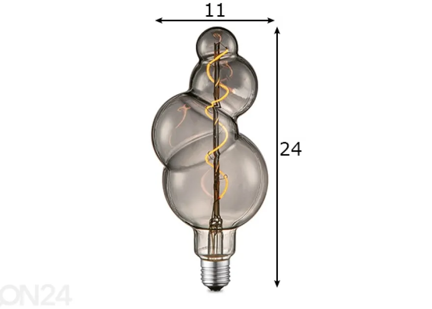 LED-lamppu Bubble, E27, 4W
