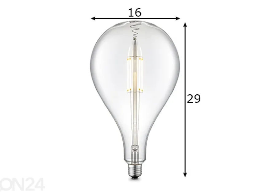 LED-lamppu Carbon, E27, 4W