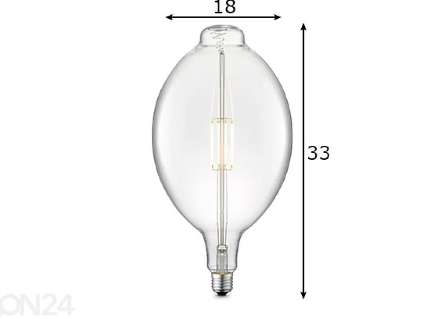 LED-lamppu Carbon, E27, 4W