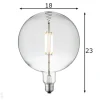 LED lamppu Carbon, E27, 4W