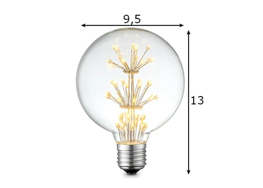 LED-lamppu Crystal, E27, 1,5W