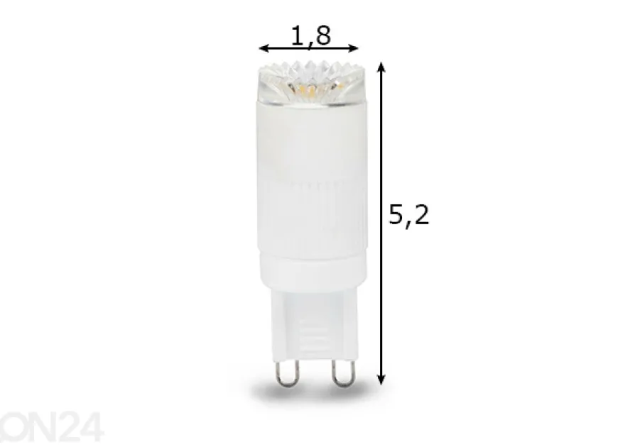 LED-lamppu Cylinder, G9, 2,5W