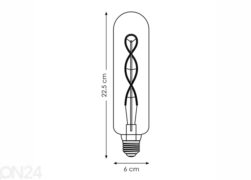 LED-lamppu Deco Tube, E27, 5 W