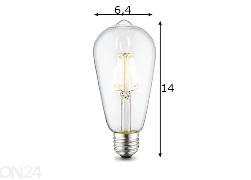 LED-lamppu Drop, E27, 6W