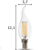 LED lamppu hehkulangalla E27 5 W E14 4 W 3 kpl