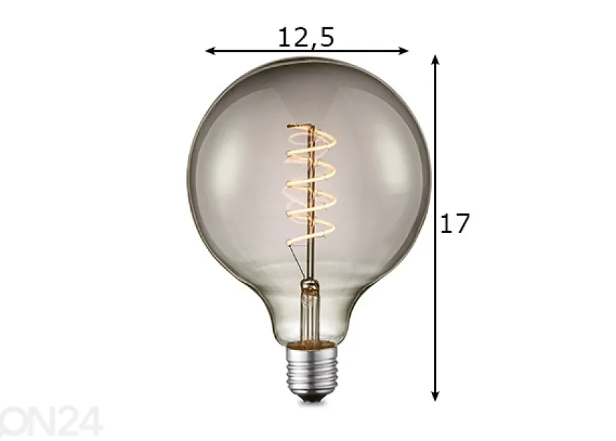 LED-lamppu Spiral, E27, 4W