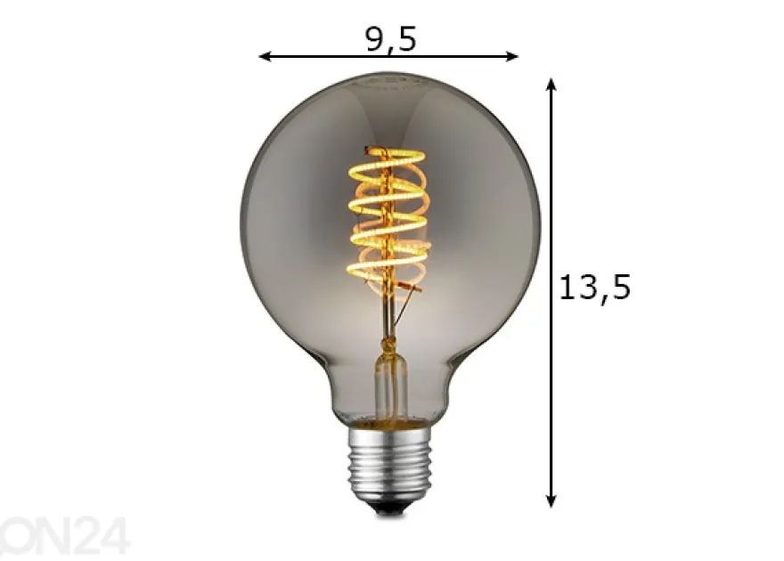 LED-lamppu Spiral, E27, 4W