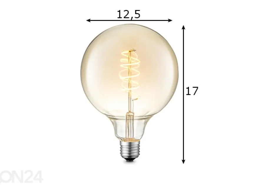 LED-lamppu Spiral, E27, 4W