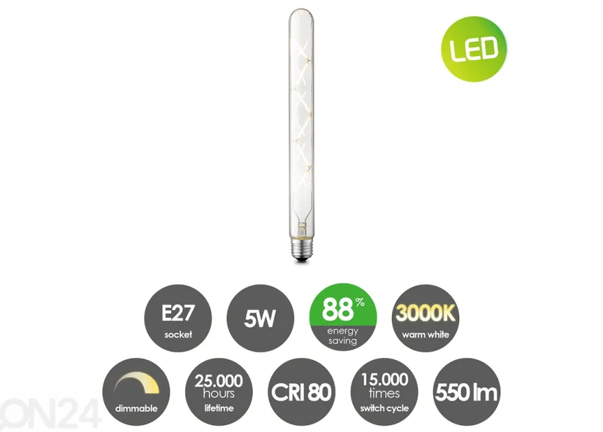 LED-lamppu Totem, E27, 5W