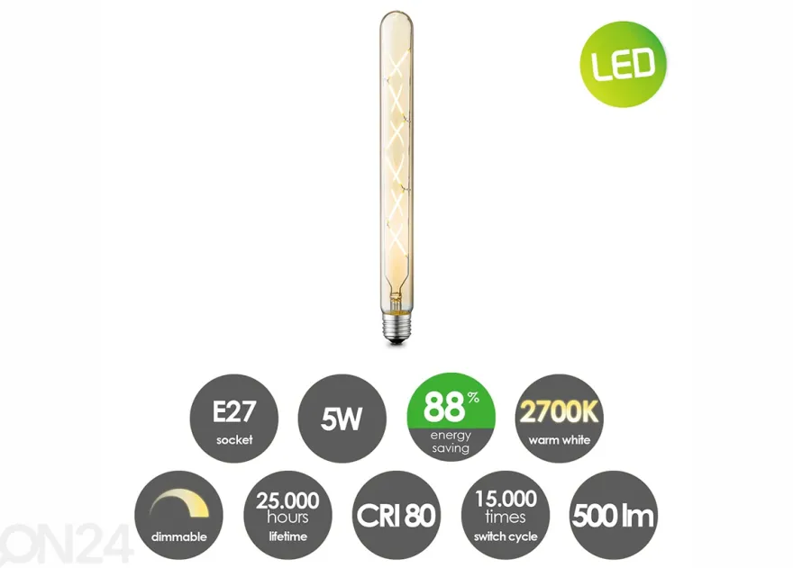 LED-lamppu Totem, E27, 5W
