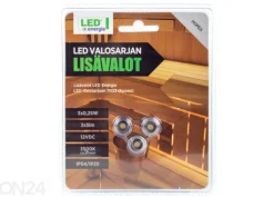 LED saunavalaisimen lisälamput 3 kpl