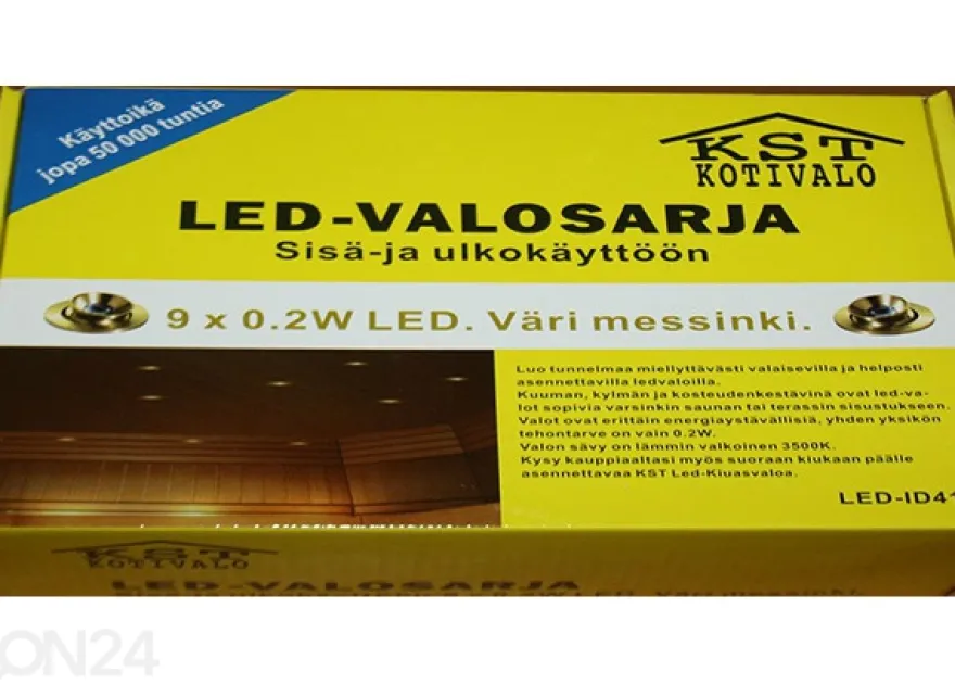 LED saunavalaisimet 9 x 0,2 W