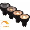 LED sähkölamppu GU10 5W, musta