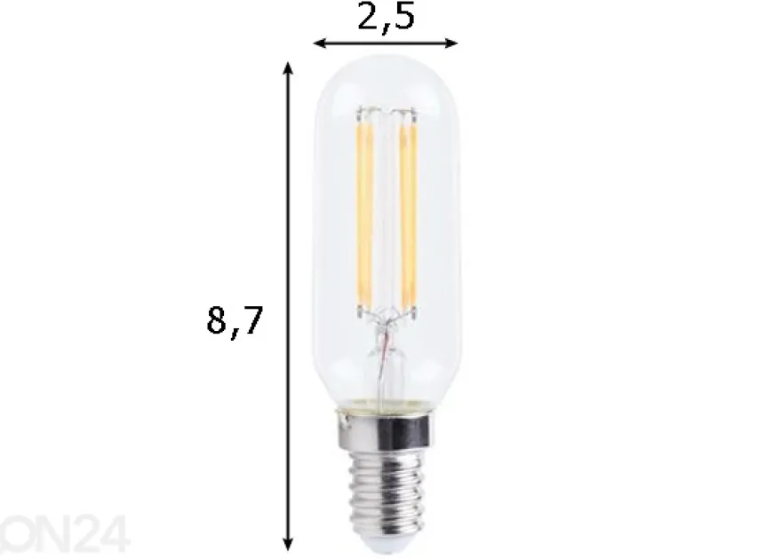 LED sähkölamppu hehkulangalla E14 2 W
