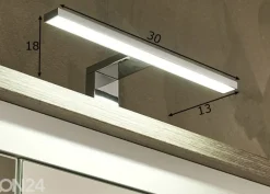 LED-valaistus 30 cm, kromi