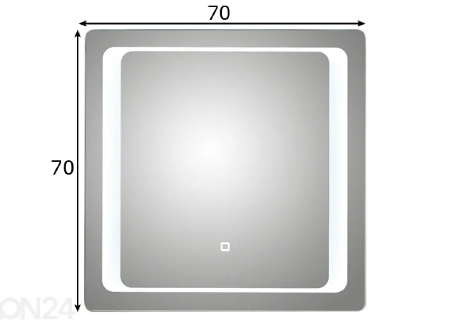 LED valopeili 21, 70x70 cm
