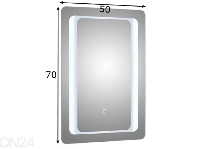 LED valopeili 21, 70x50 cm