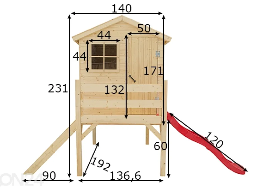 Leikkimökki Viki 60 cm