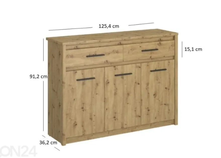 Lipasto Ayson 125,4 cm