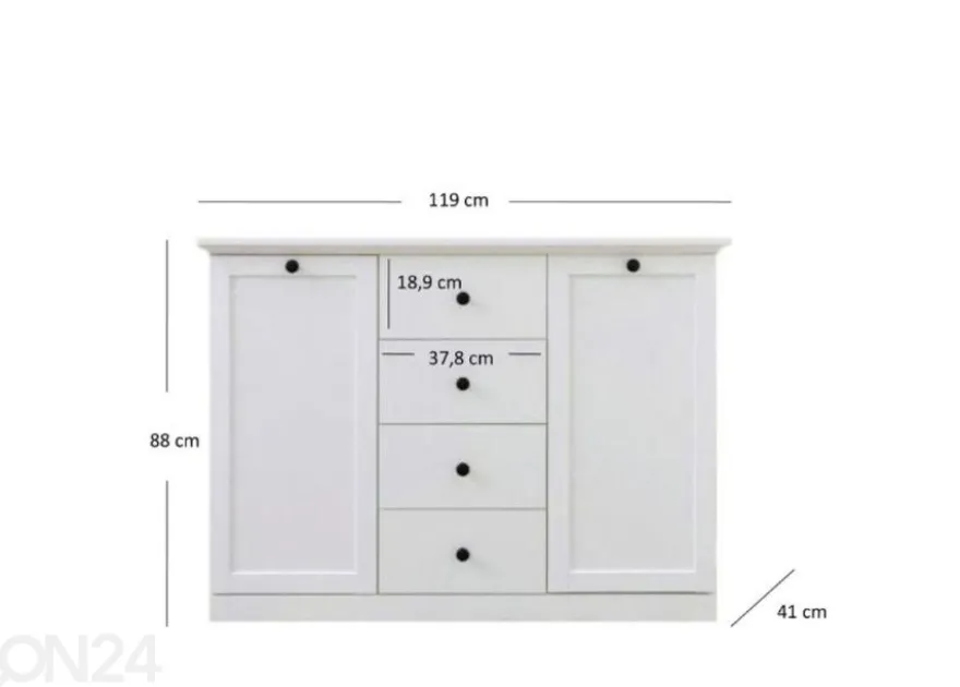 Lipasto Brandson 119 cm