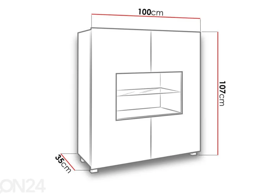 Lipasto Claudia 100 cm + LED