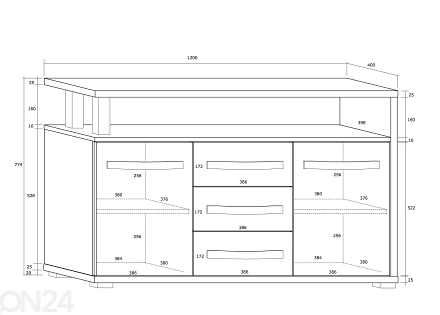Lipasto Cloghroe 120 cm