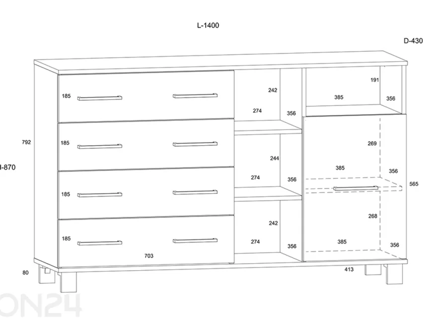 Lipasto Cool 140 cm