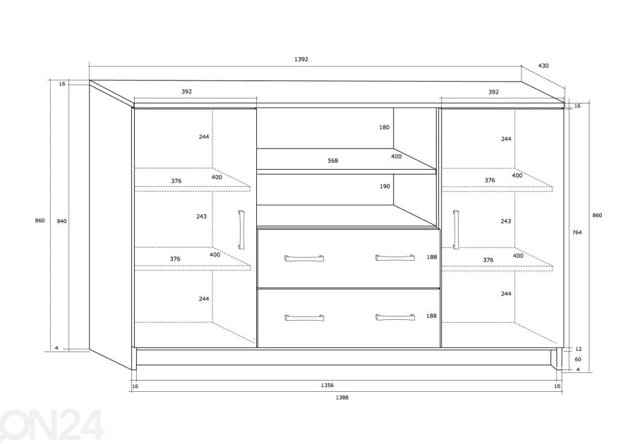 Lipasto Drimo 140 cm