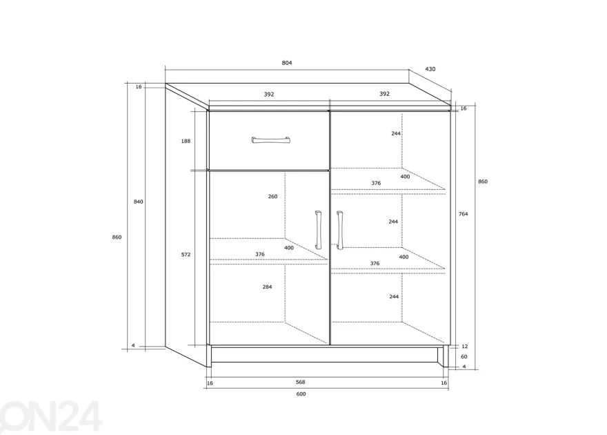 Lipasto Drimo 80 cm